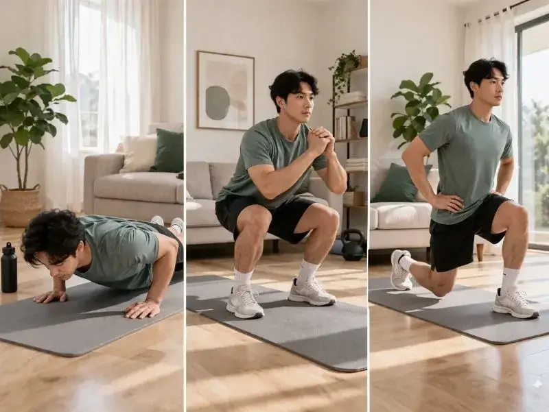 Stay Fit Without Gym: 10 Easy Home Workouts for Beginners (No Equipment) 9 simple daily exercise routine at home for beginners bodyweight workout
